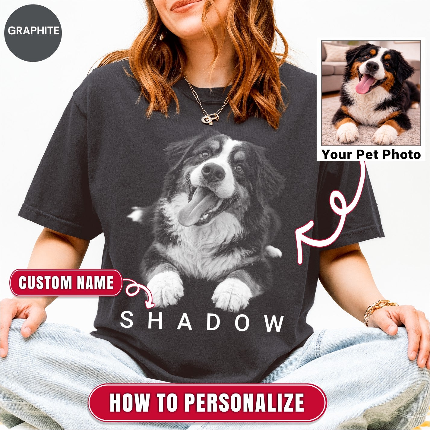 Custom Dog Photo Shirt For Dog Lover