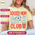 Custom Soccer Mom Club Shirt, Retro Soccer Doodle Style