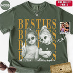 Custom Besties Childhood Photo Bootleg Shirt