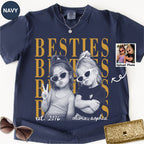 Custom Besties Childhood Photo Bootleg Shirt