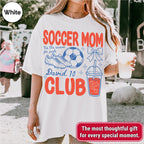 Custom Soccer Mom Club Shirt, Retro Soccer Doodle Style