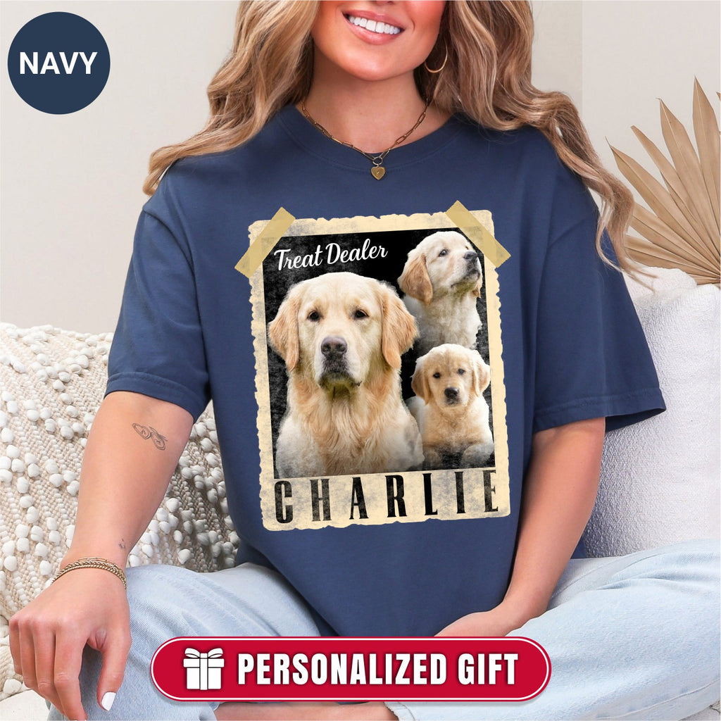 Custom Retro Polaroid Style Dog Photo Shirt