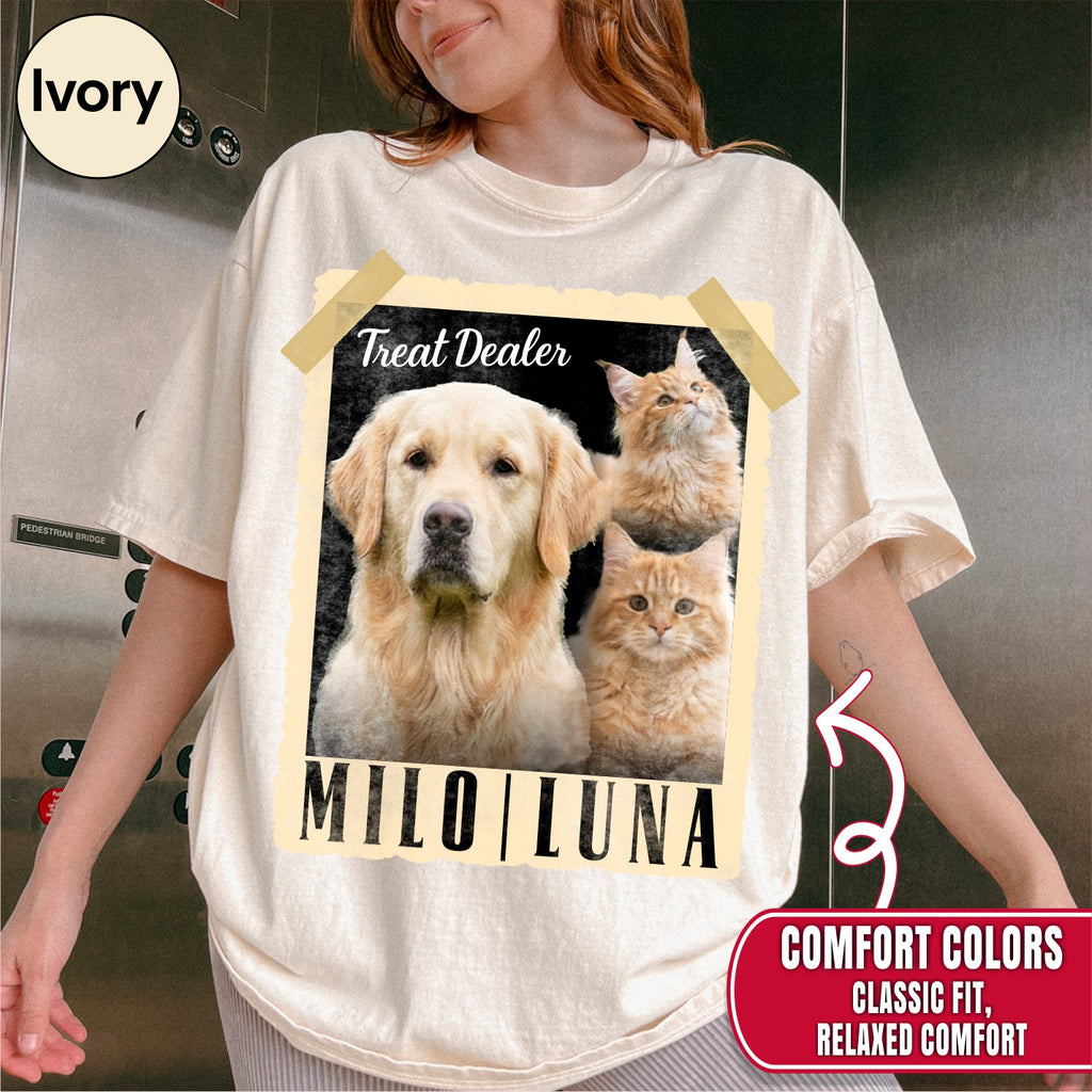 Custom Retro Polaroid Style Dog Photo Shirt