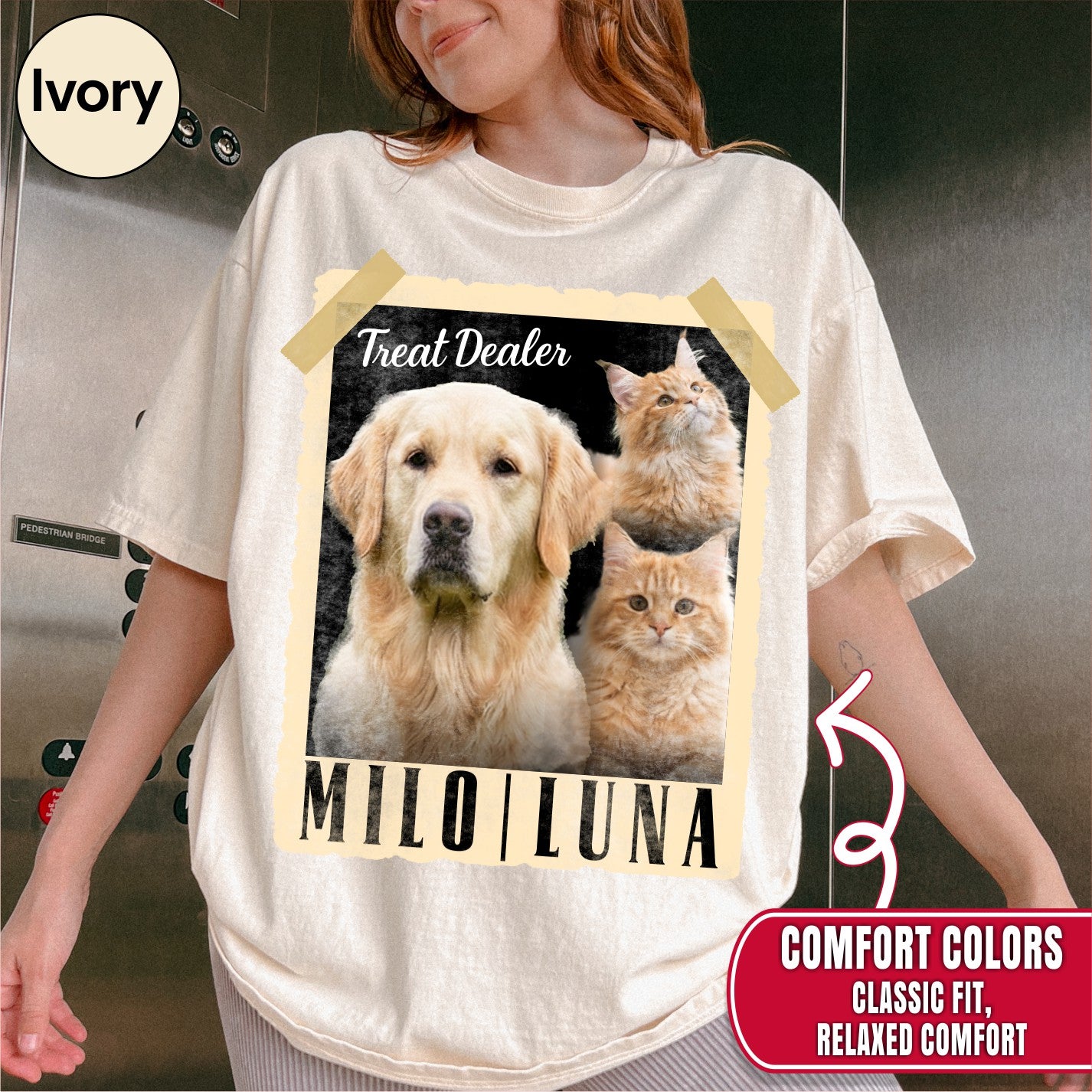 Custom Retro Polaroid Style Dog Photo Shirt