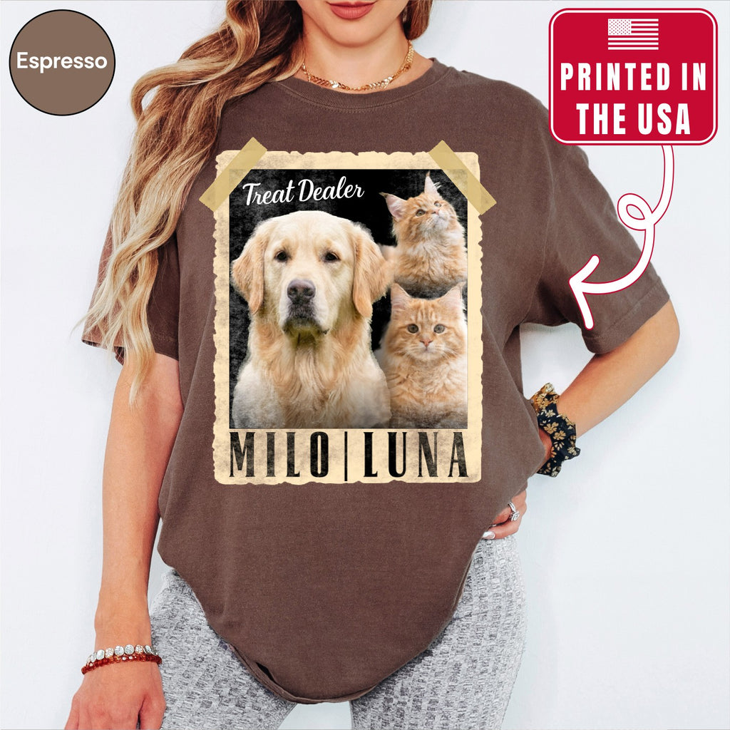 Custom Retro Polaroid Style Dog Photo Shirt