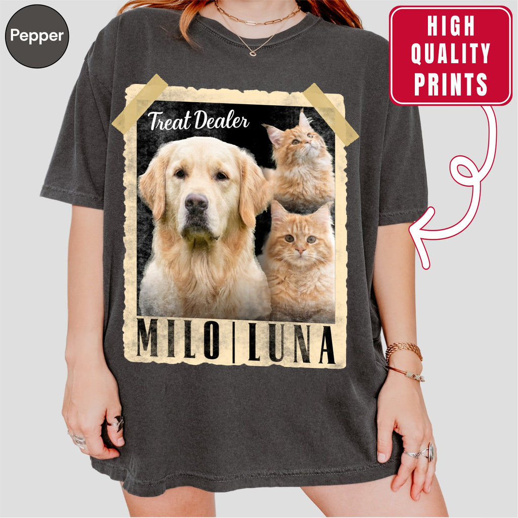 Custom Retro Polaroid Style Dog Photo Shirt