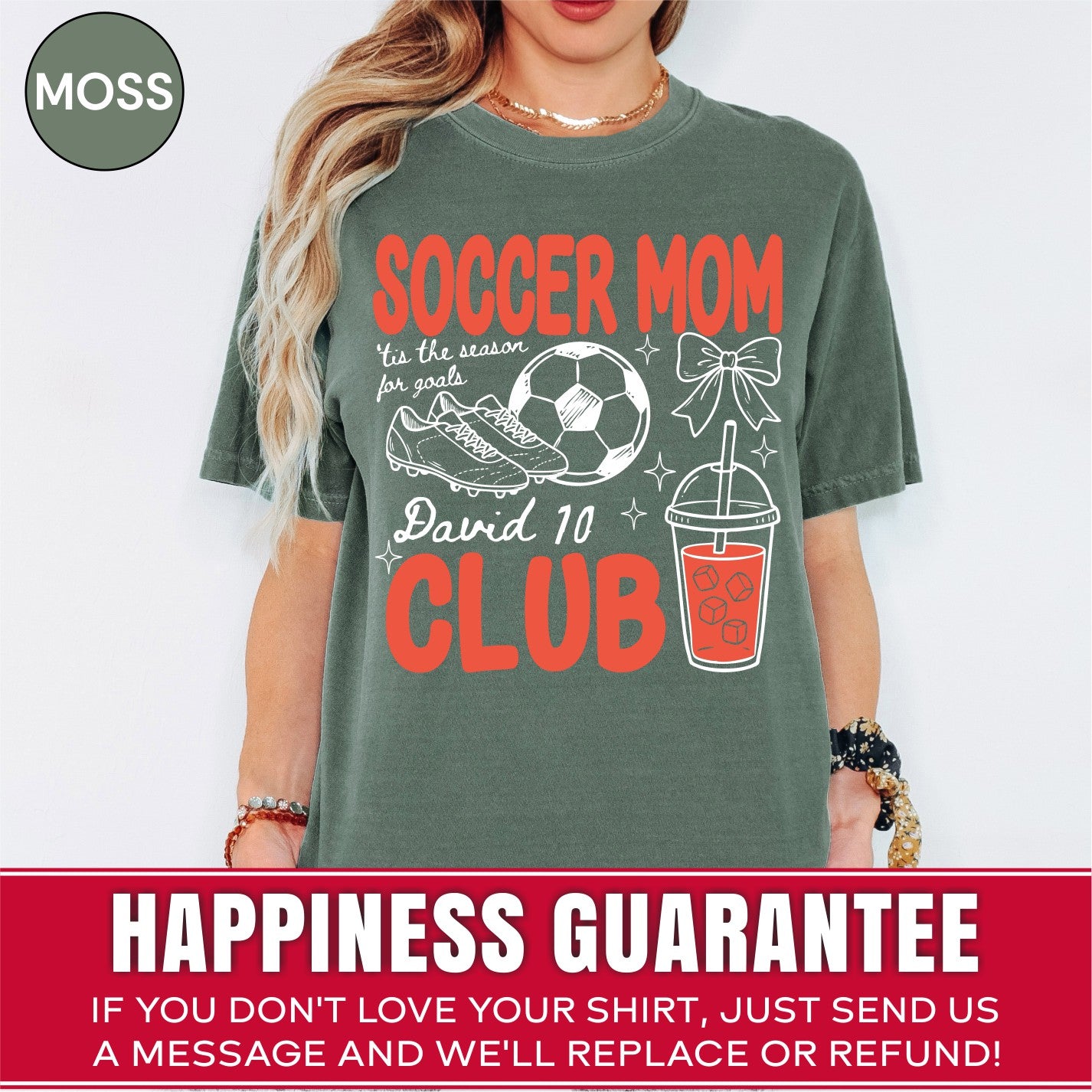 Custom Soccer Mom Club Shirt, Retro Soccer Doodle Style