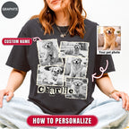 Custom Dog Scrapbook Collage Shirt, Retro Polaroid Style