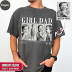 Custom Girl Dad Photo Grid Shirt, Modern Editorial Style