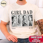 Custom Girl Dad Photo Grid Shirt, Modern Editorial Style