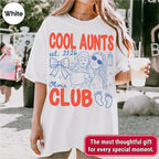 Custom Cool Aunt Club Shirt, Retro New Aunt Doodle Tee