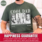 Custom Cool Dad Photo Grid Shirt, Modern Editorial Style