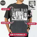Custom Cool Dad Photo Grid Shirt, Modern Editorial Style