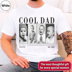 Custom Cool Dad Photo Grid Shirt, Modern Editorial Style