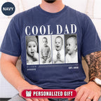 Custom Cool Dad Photo Grid Shirt, Modern Editorial Style