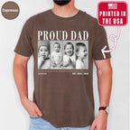 Custom Proud Dad Photo Grid Shirt, Modern Editorial Style