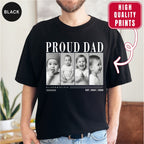Custom Proud Dad Photo Grid Shirt, Modern Editorial Style