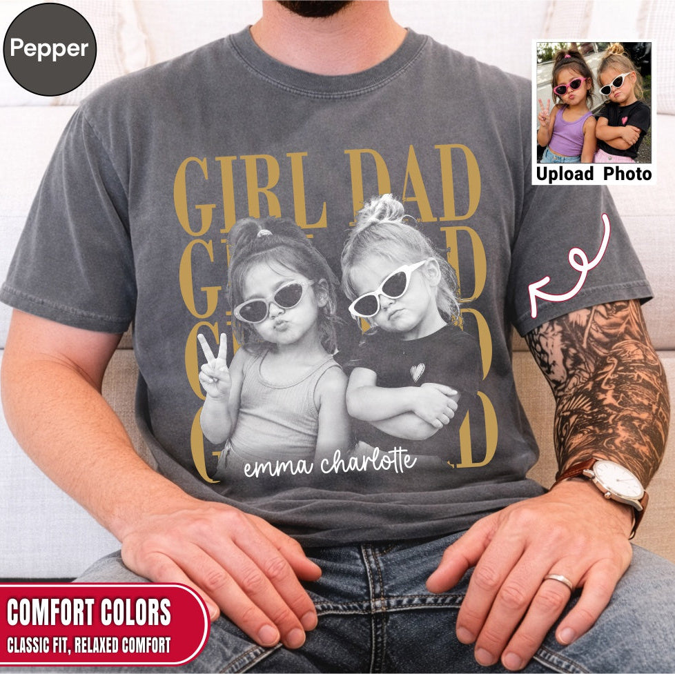 Custom Girl Dad Bootleg Style Shirt