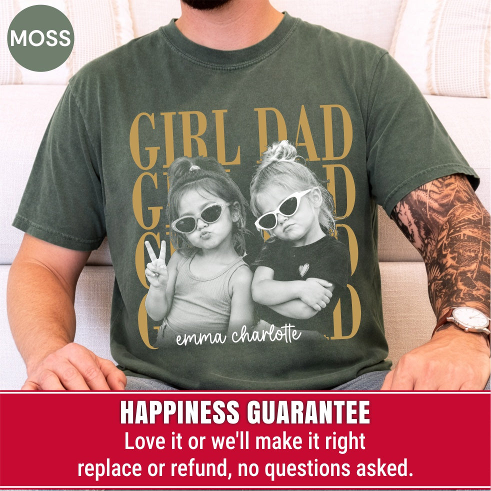 Custom Girl Dad Bootleg Style Shirt