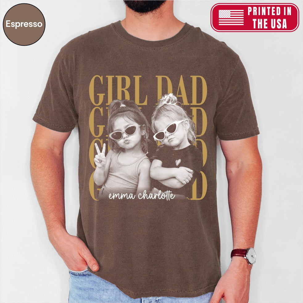 Custom Girl Dad Bootleg Style Shirt