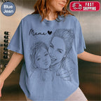 Mama Custom Sketch Portrait T-Shirt