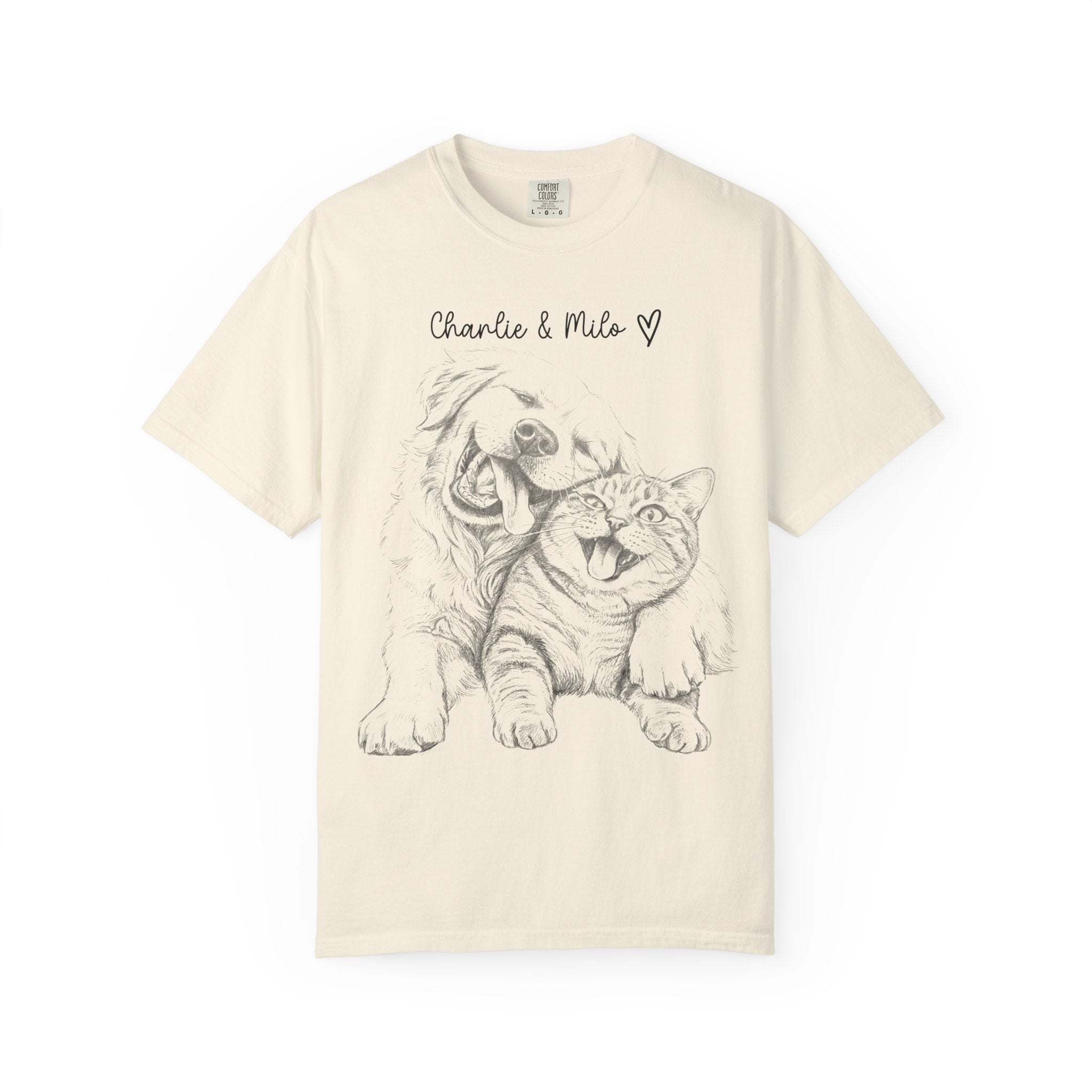 Custom Dog Cat Drawing Shirts