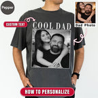 Cool Dad Custom Photo Shirt, Personalized Dad Gift from Daughter Son
