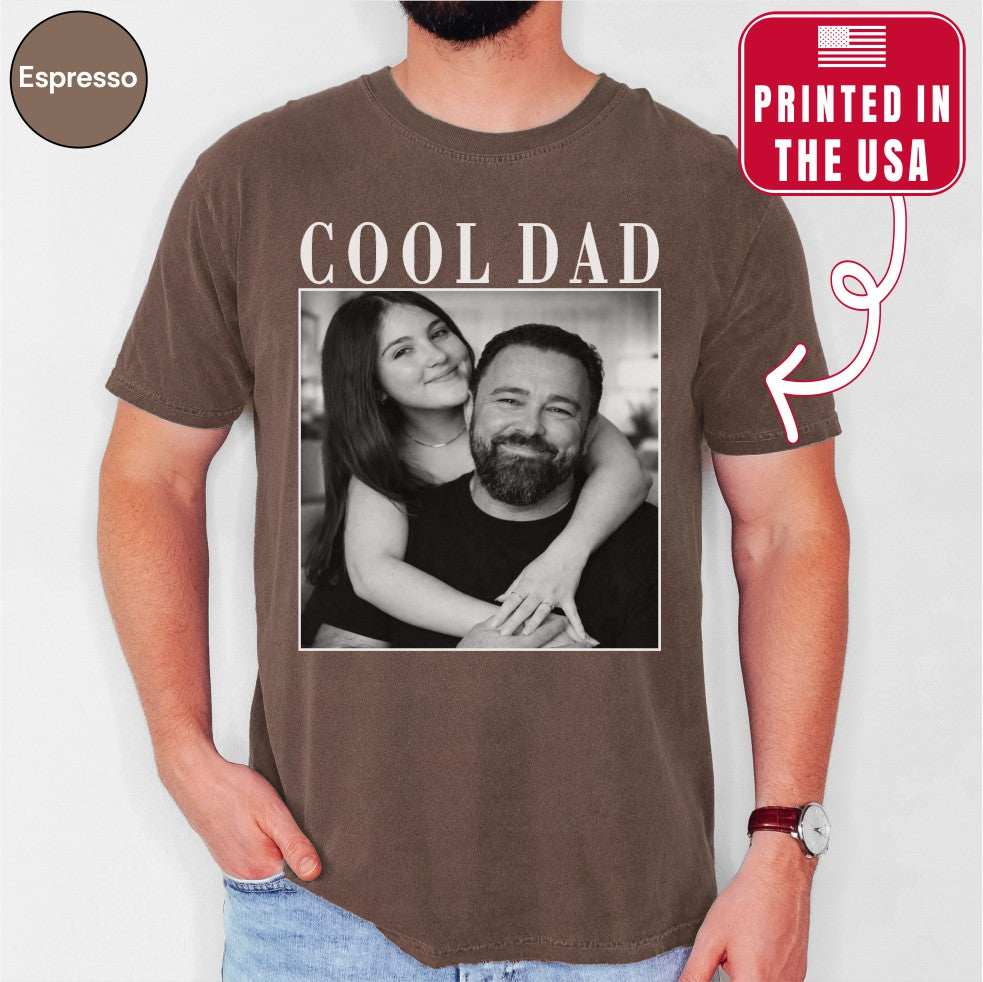 Cool Dad Custom Photo Shirt, Personalized Dad Gift from Daughter Son