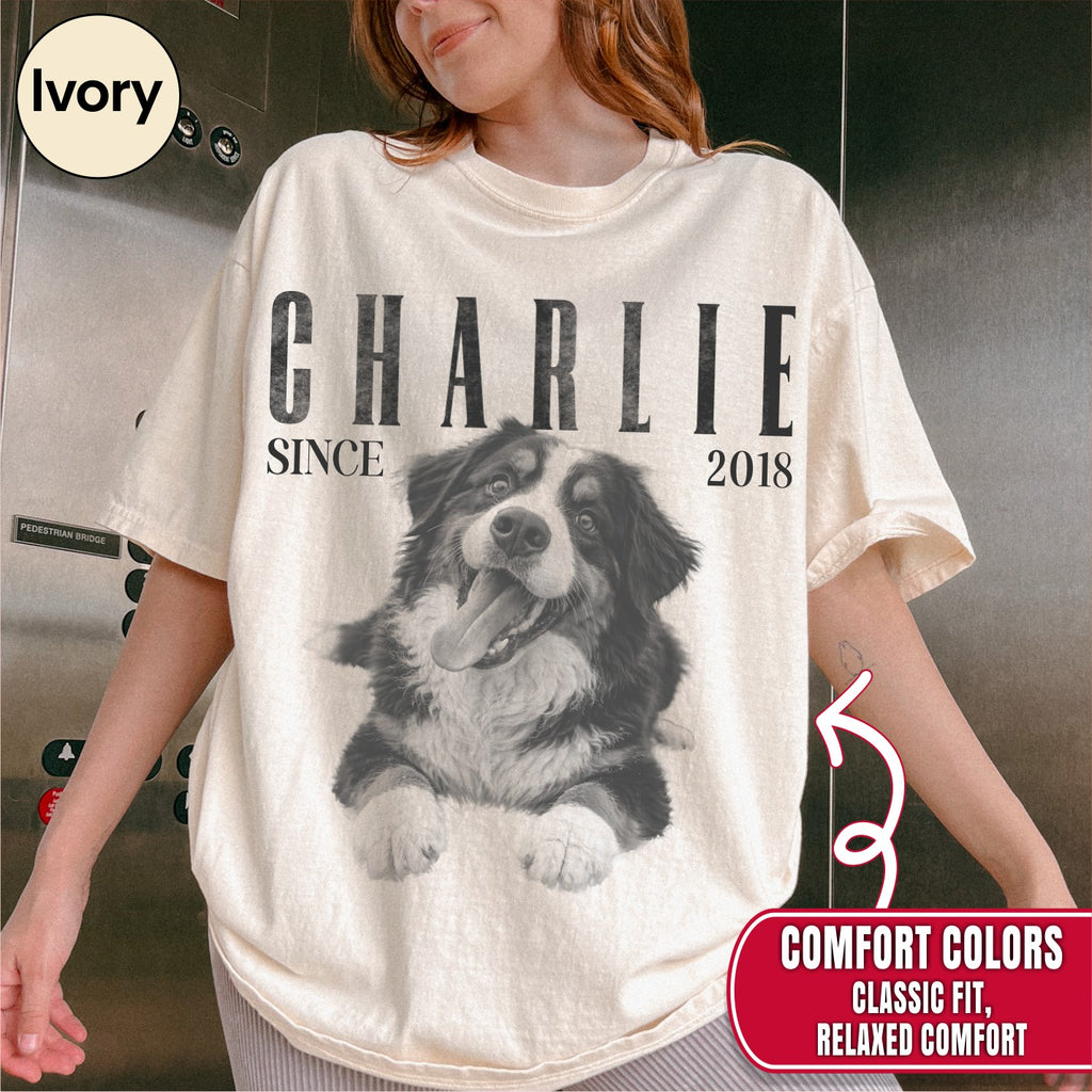 Custom Vintage 90s Dog Portrait Shirts, Bold Portrait Style