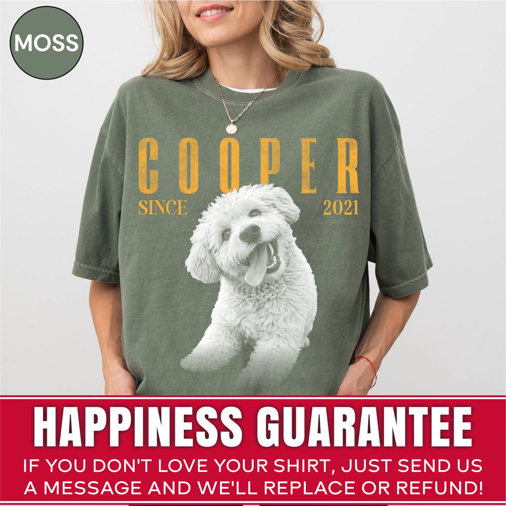 Custom Vintage 90s Dog Portrait Shirts, Bold Portrait Style