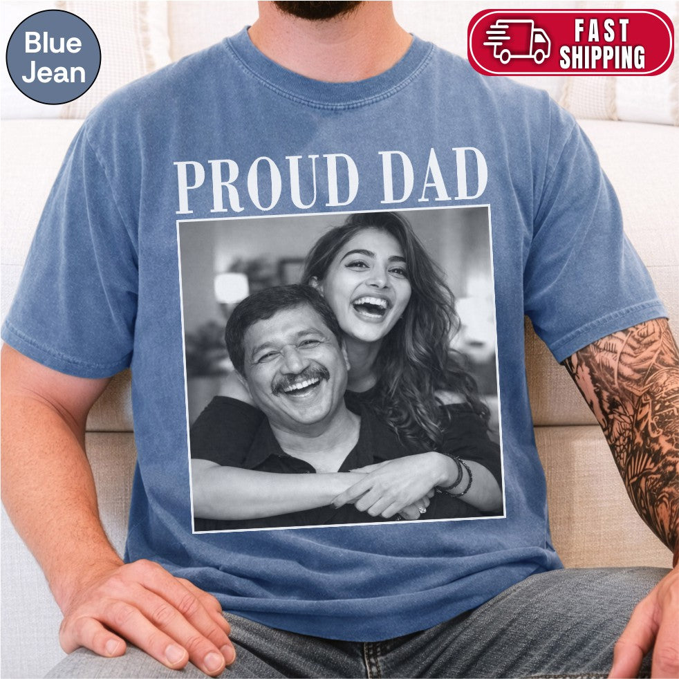 Custom Photo Proud Dad Shirt