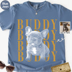 Custom French Bull Dog photo Comfort Colors Shirt