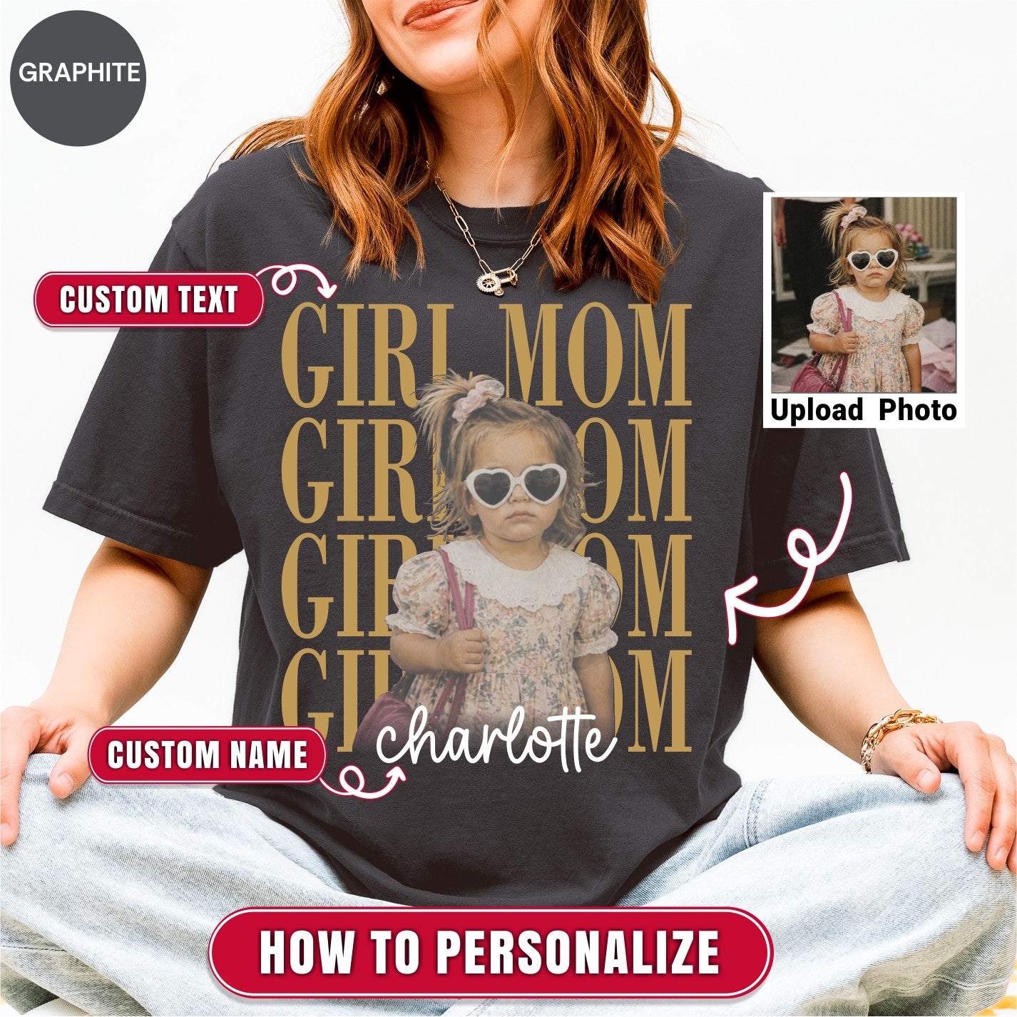 Custom Girl Dad Bootleg Style Shirt