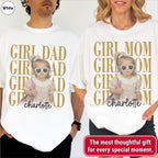 Custom Girl Dad Bootleg Style Shirt