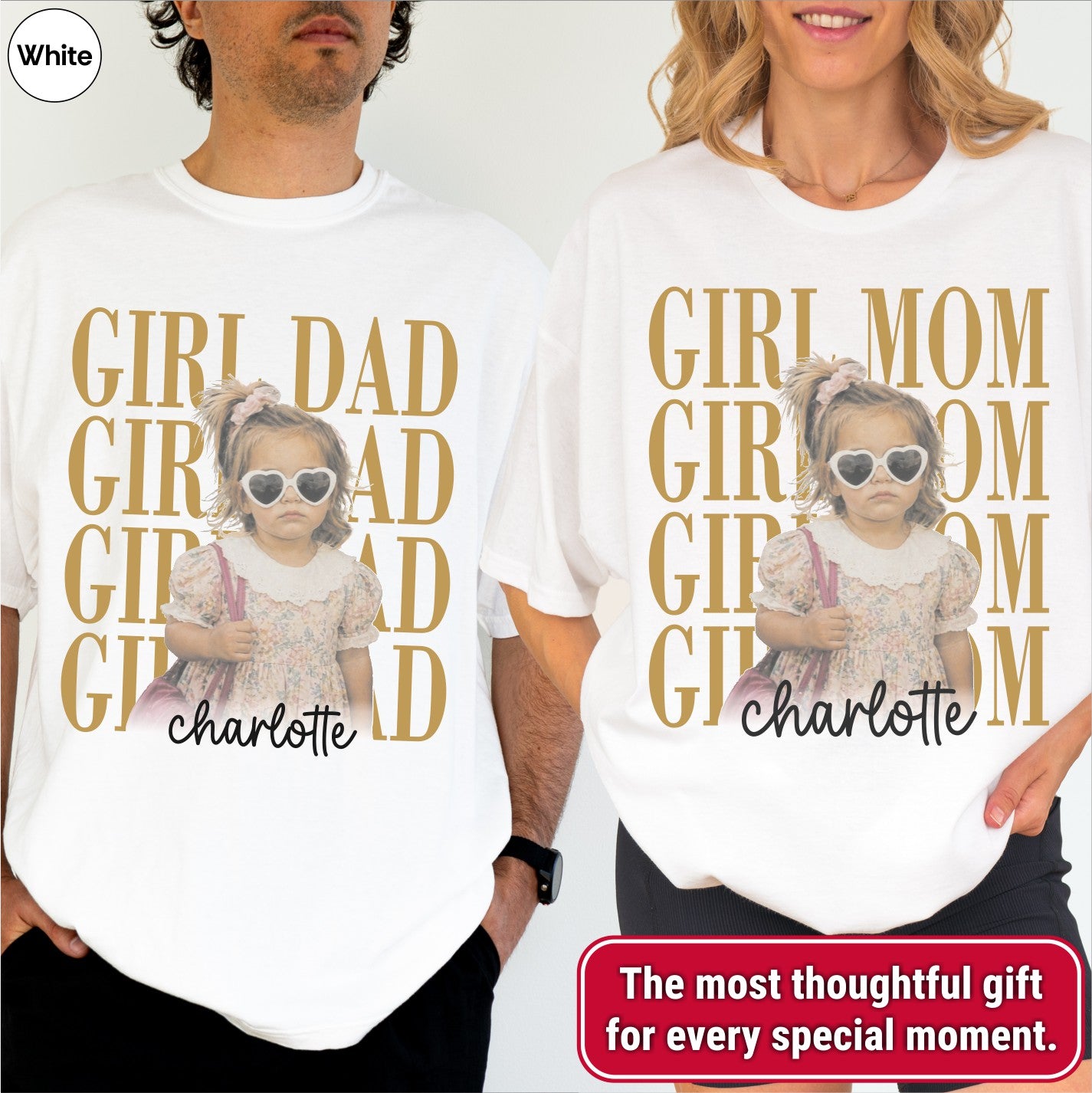 Custom Girl Dad Bootleg Style Shirt