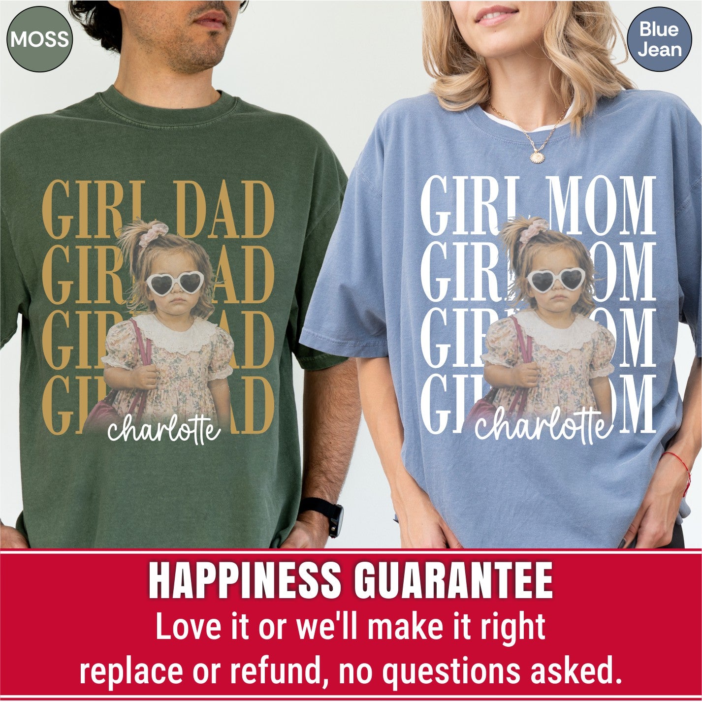 Custom Girl Dad Bootleg Style Shirt