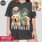 Custom Cosmic Moon Dog Portrait Shirt