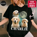 Custom Cosmic Moon Dog Portrait Shirt