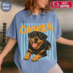 Custom Groovy Dog Name Shirt, Retro 70s Psychedelic Style