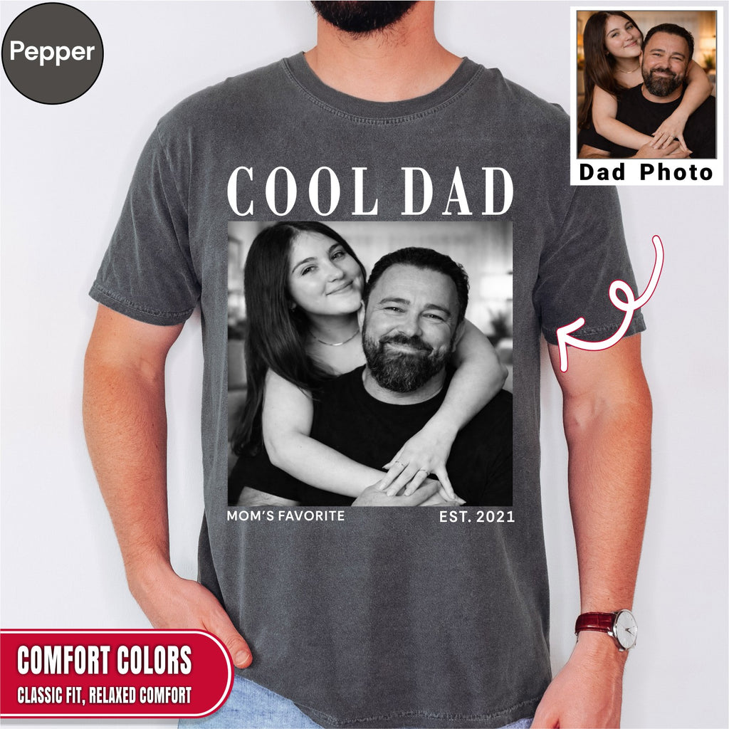 Cool Dad Custom Photo Shirt, Personalized Dad Gift from Daughter Son