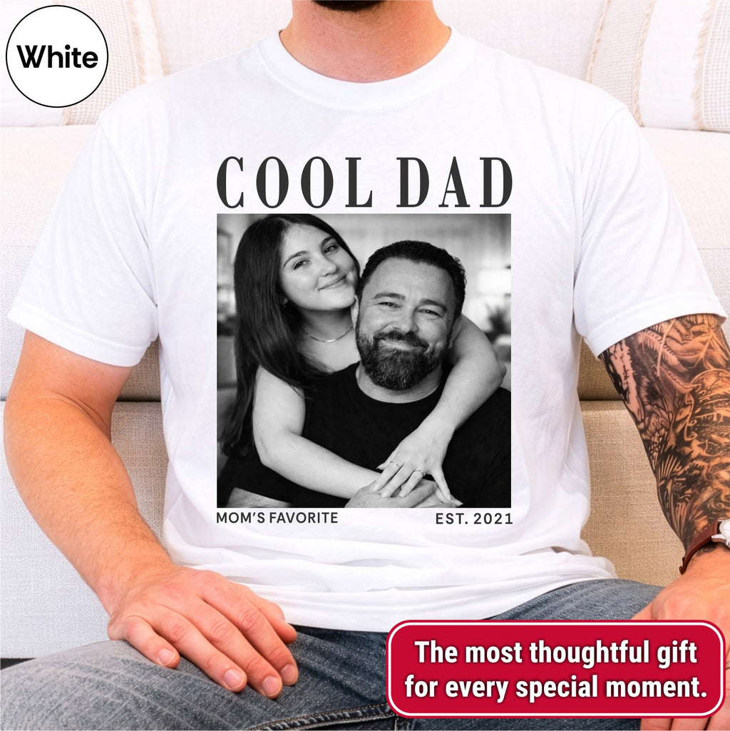 Cool Dad Custom Photo Shirt, Personalized Dad Gift from Daughter Son