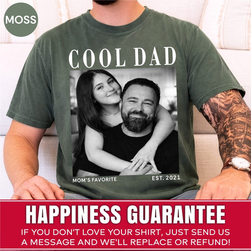 Cool Dad Custom Photo Shirt, Personalized Dad Gift from Daughter Son