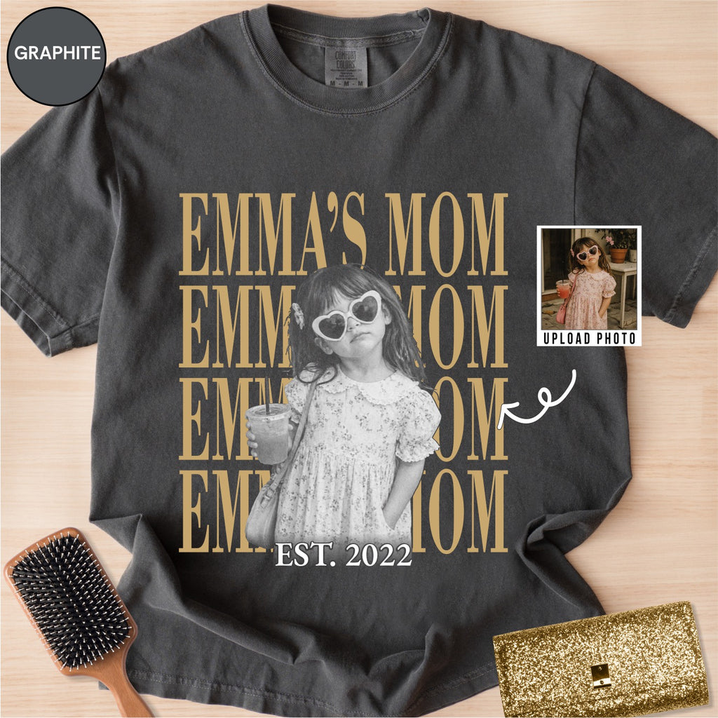Custom Mom Bootleg Style Shirt With Child Photo