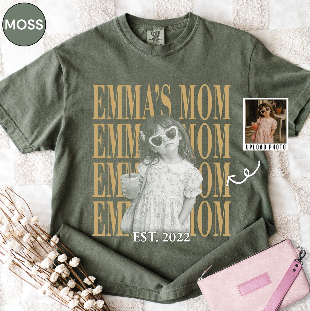 Custom Mom Bootleg Style Shirt With Child Photo