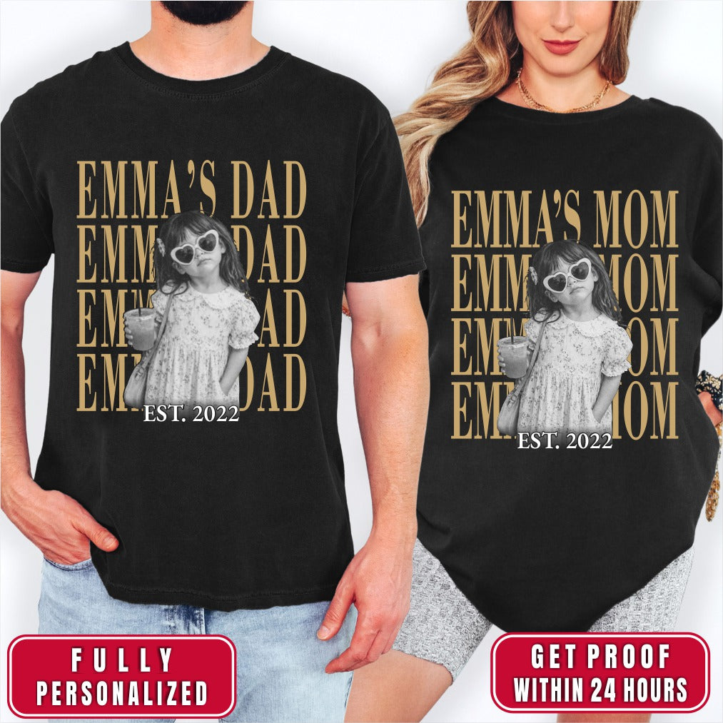 Custom Mom Bootleg Style Shirt With Child Photo