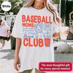 Custom Baseball Mom Club Shirt, Retro Baseball Doodle Style