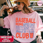 Custom Baseball Mom Club Shirt, Retro Baseball Doodle Style