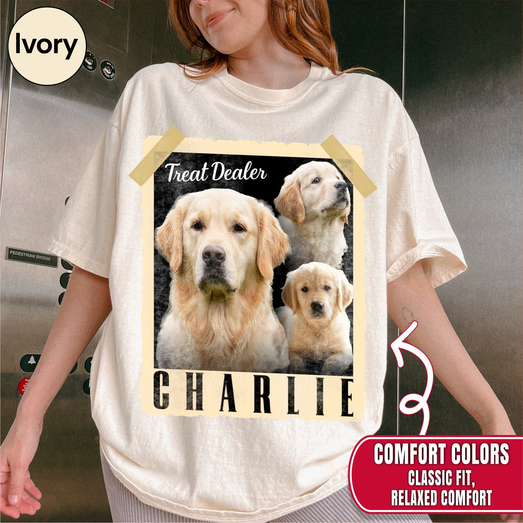 Custom Retro Polaroid Style Pet Photo Shirt
