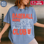 Custom Baseball Mom Club Shirt, Retro Baseball Doodle Style