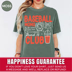 Custom Baseball Mom Club Shirt, Retro Baseball Doodle Style